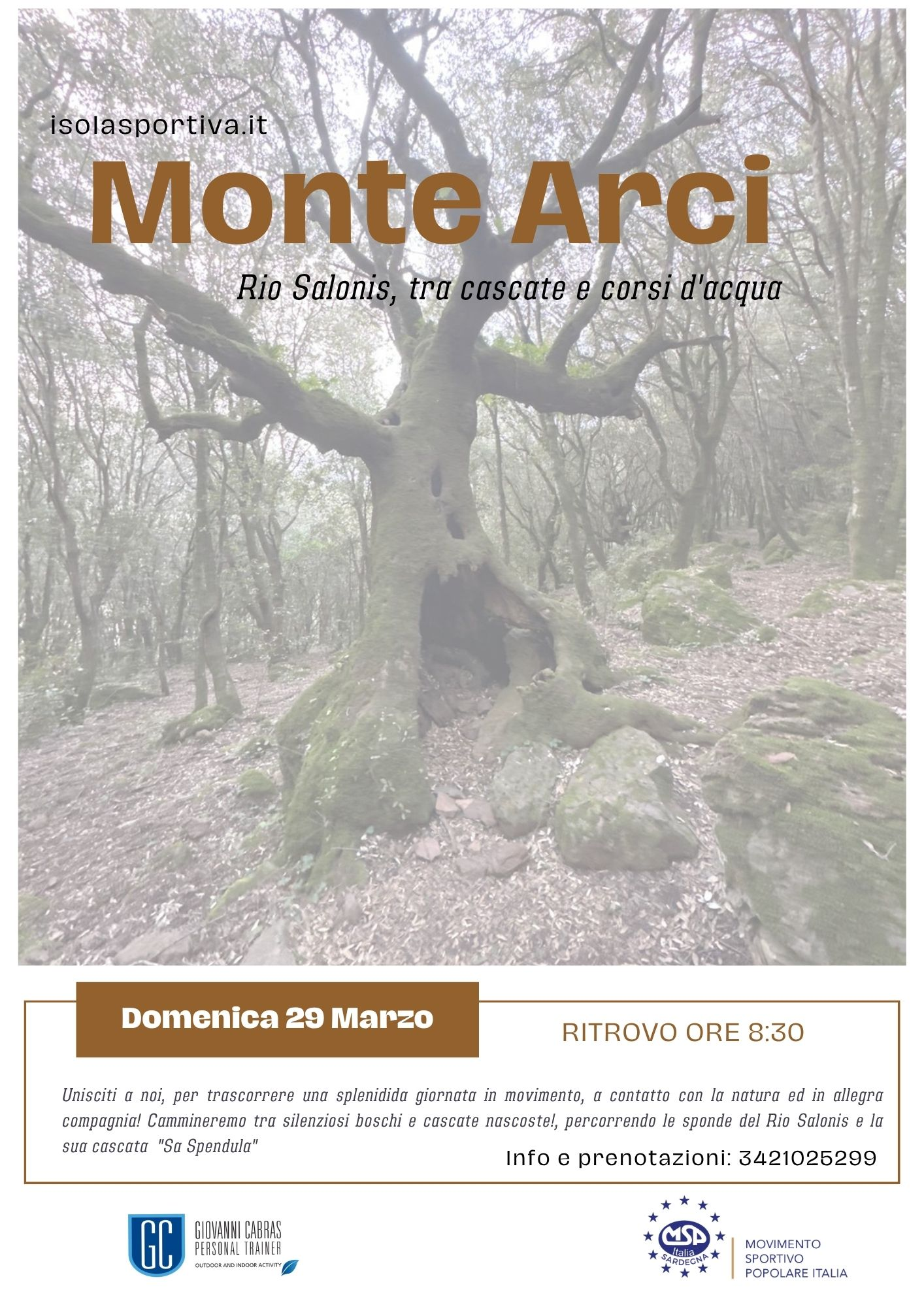 Passeggiando a Monte Arci, tra bosco, corsi d'acqua e cascate!